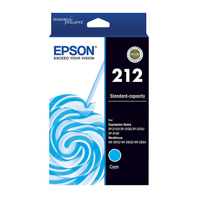 Genuine Epson T02R292/212 Cyan Ink Cartridge