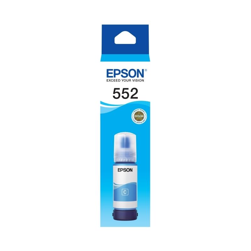 Genuine Epson T552/T06W2 EcoTank Cyan Ink Bottle