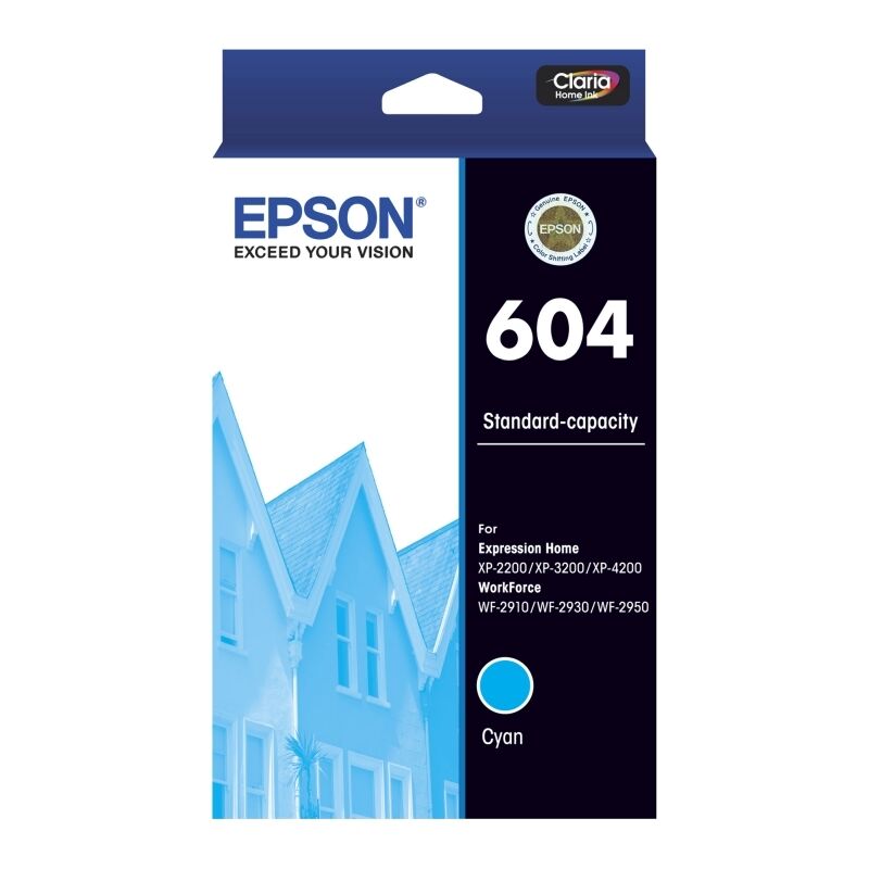 Genuine Epson T10G2/604 Cyan Ink Cartridge