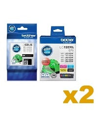 4 x Genuine Brother LC432XL Black + 2 x LC432XL C/M/Y Ink Cartri