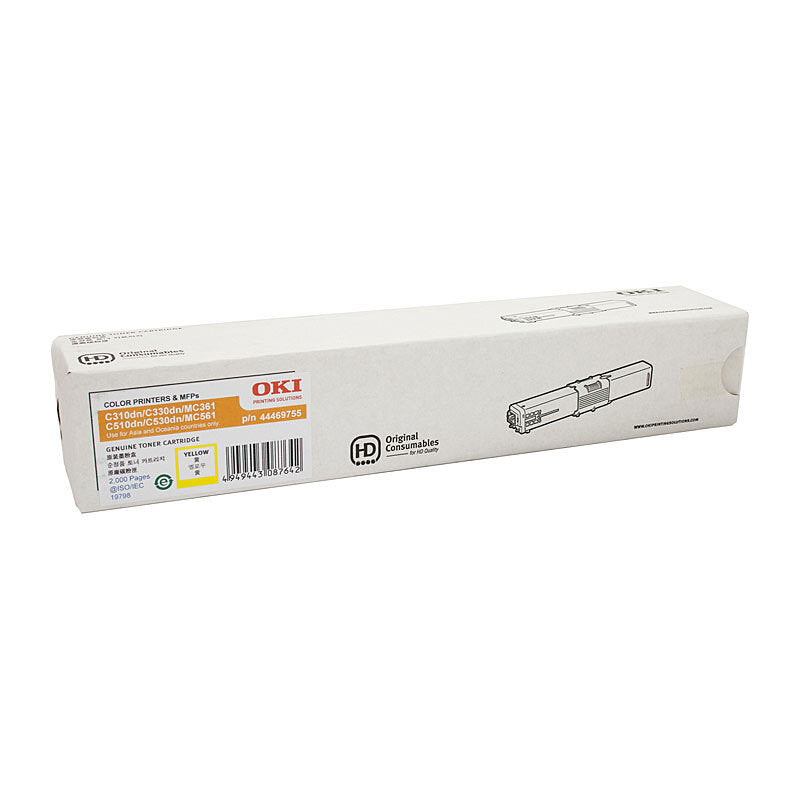 Genuine OKI 44469755 Yellow Toner Cartridge