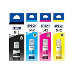 A Set Genuine Epson T542 B/C/M/Y EcoTank Ink Bottles