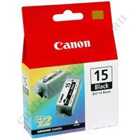 Genuine Canon BCI15BK Black Ink Cartridge - 2 per pack