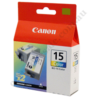 Genuine Canon BCI15C Colour Ink Cartridge - 2 per pack