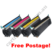 A Set Remanufactured Lexmark C5220C/K/M/YS Toner Cartridges