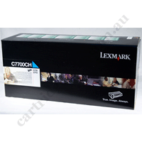 Genuine Lexmark C7700CH High Yield Cyan Toner Cartridge