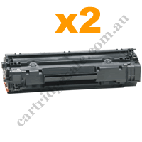 2 x Compatible Toner Cartridge for Canon Cart313 Black Free Post
