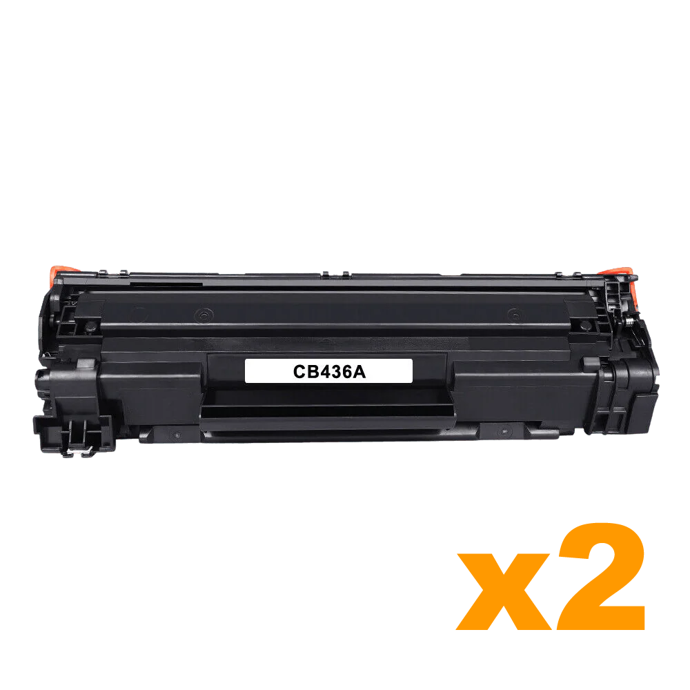 2 x Compatible HP 36A (CB436A) Black Toner Cartridge