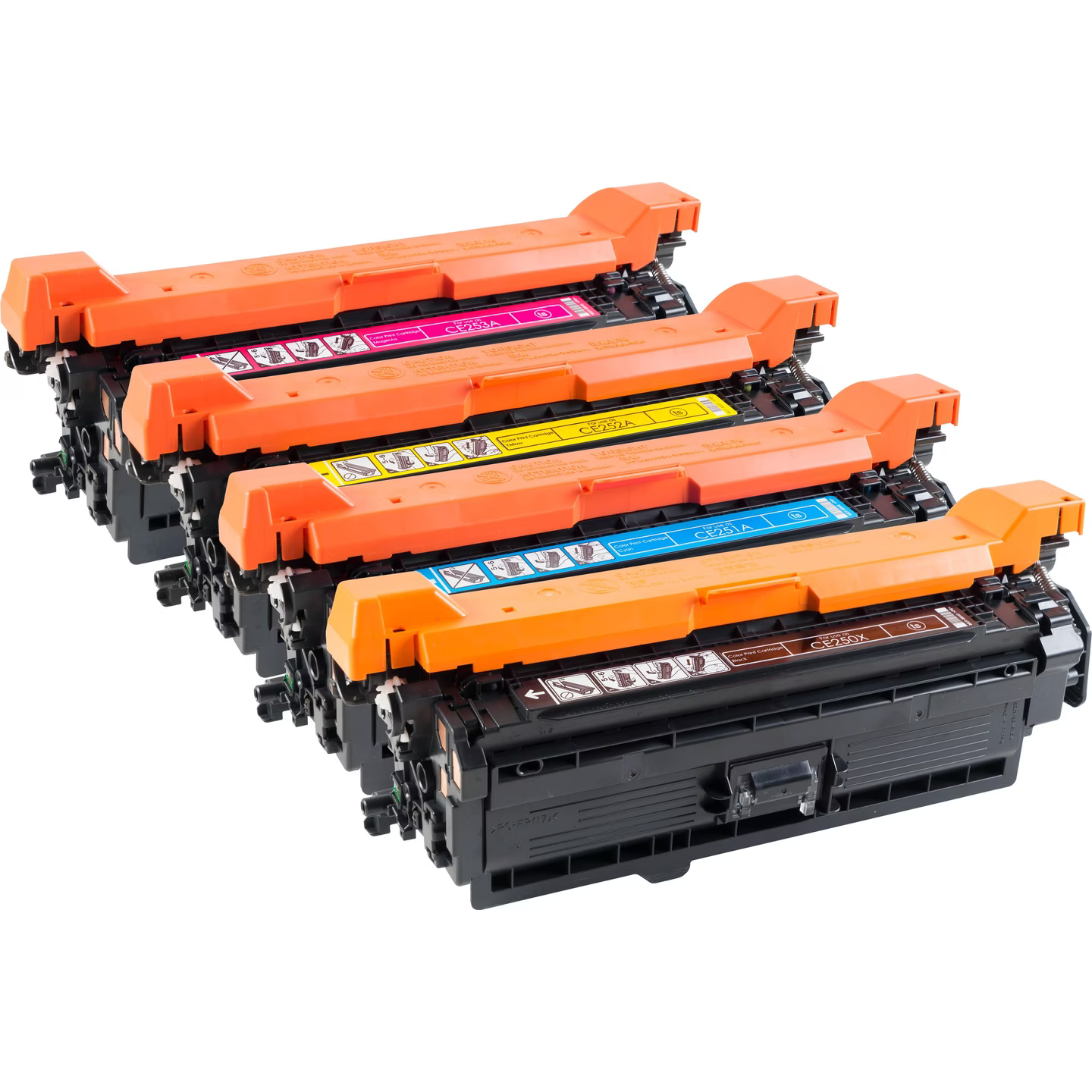 A Set Compatible 504X CE250X 504A CE251A - 3A Toner Cartridges B/C/M/Y