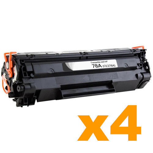 4 x Compatible HP 78A (CE278A) Black Toner Cartridge
