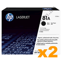 2 x Genuine HP CF281A (81A) Black Toner Cartridge
