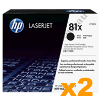 2 x Genuine HP CF281X (81X) Black Toner Cartridge