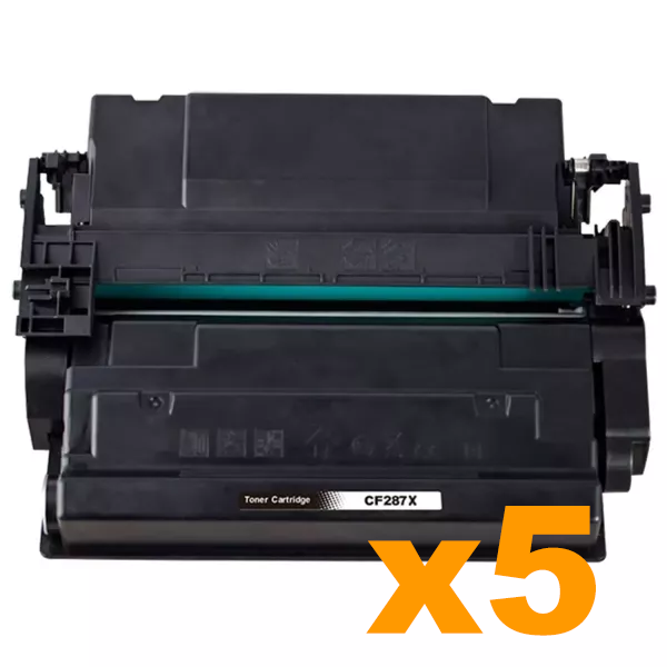 5 x Compatible HP CF287X 87X Black Toner Cartridge