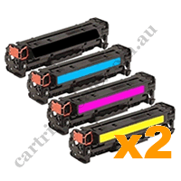 2 Sets Compatible HP CF410X - CF413X Toner Cartridges B/C/M/Y