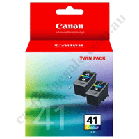 Genuine Canon CL41 FINE Colour Ink Cartridge - Twin Pack