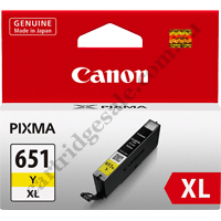Genuine Canon CLI651XLY High Yield Yellow Ink Cartridge