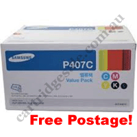 A Set Genuine Samsung CLTP407C Combo Pack B/C/M/Y