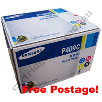 A Set Genuine Samsung CLTP409C Toner Set (1 x B / C / M / Y) Fre