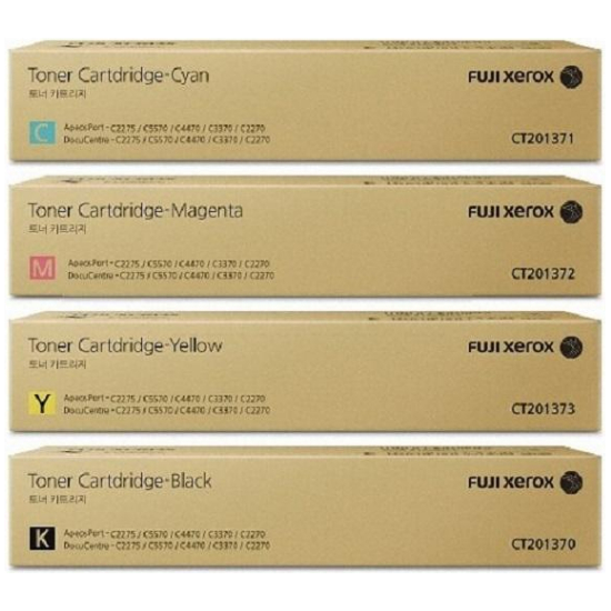 A Set Genuine Xerox CT201370-CT201373 Toner Cartridges