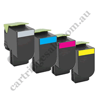 A Set Compatible Lexmark 808S B/C/M/Y Standard Yield Ton