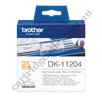 Genuine Brother DK11204 White Label Roll 17mm x 54mm