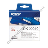 Genuine Brother DK22210 White Label Roll 29mm x 30.48m