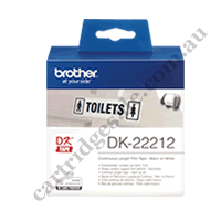 Genuine Brother DK22212 White Label Roll 62mm x 15.24m