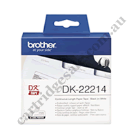 Genuine Brother DK22214 White Label Roll 12mm x 30.48m