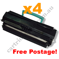 4 x Remanufactured Lexmark 34217XR Black Toner Cartridge FreePos