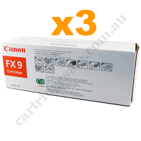 3 x Genuine Canon FX9 Black Toner Cartridge