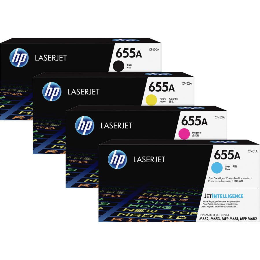 A Set Genuine HP CF450A-CF453A Toner Cartridges B/C/M/Y