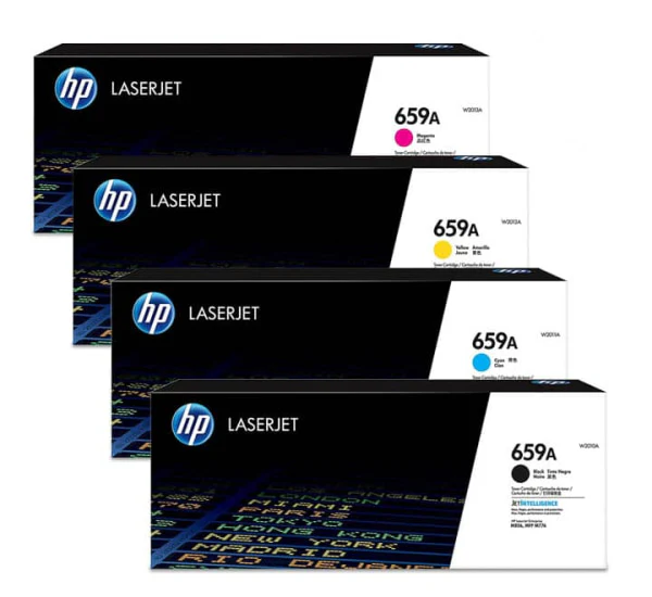 A Set Genuine HP W2010A-W2013A (659A) Toner Cartridges B/C/M/Y