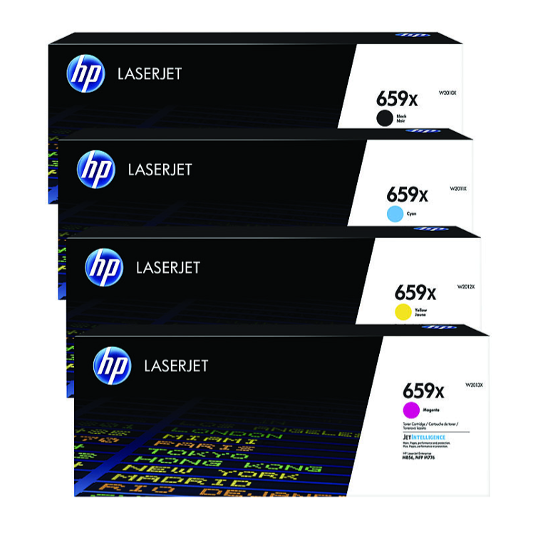 A Set Genuine HP 659X Toner Cartridges BCMY