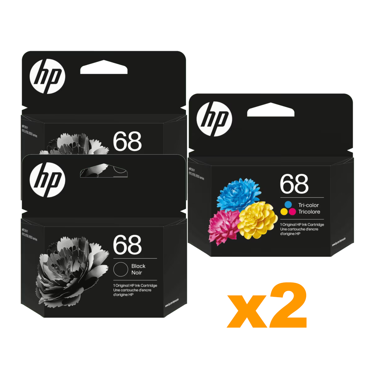4 x Genuine HP 68 Black 7FP21TA + 2 x Genuine HP 68 Colour 7FP20TA Ink Cartridges