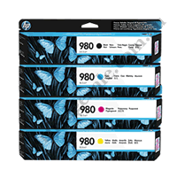 A Set Genuine HP 980 B/C/M/Y Ink Cartridges