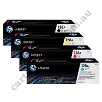 A Set Genuine HP CE320A - CE323A Toner Cartridges B/C/M/Y