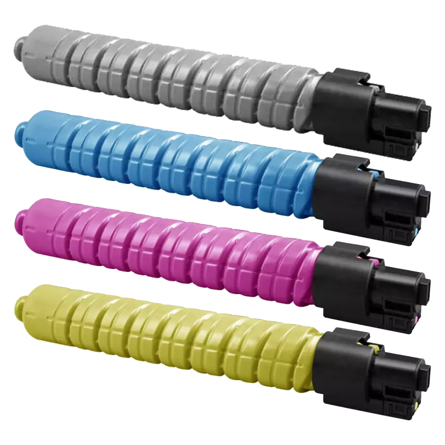A Set Compatible Lanier 841837 - 841840 Toner Cartridges