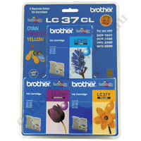 Genuine Brother LC37 Cyan, Magenta & Yellow Colour Pack