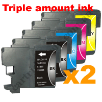 4 Black + 2 of each Colour LC38 Com High Yield + Free Postage!