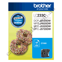 Genuine Brother LC233C Cyan Ink Cartridge