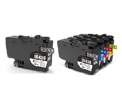 2 Black + 1 of each Colour Compatible Brother LC436 Ink Cartrid