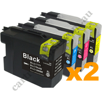 2 Sets Compatible Brother LC77XL Ink Cartridges + Free Postage!