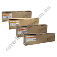 A Set Genuine Oki 45862841 - 45862844 BK/C/M/Y Toner Cartridges