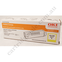 Genuine OKI TCOC5800YELLOW Yellow Toner Cartridge