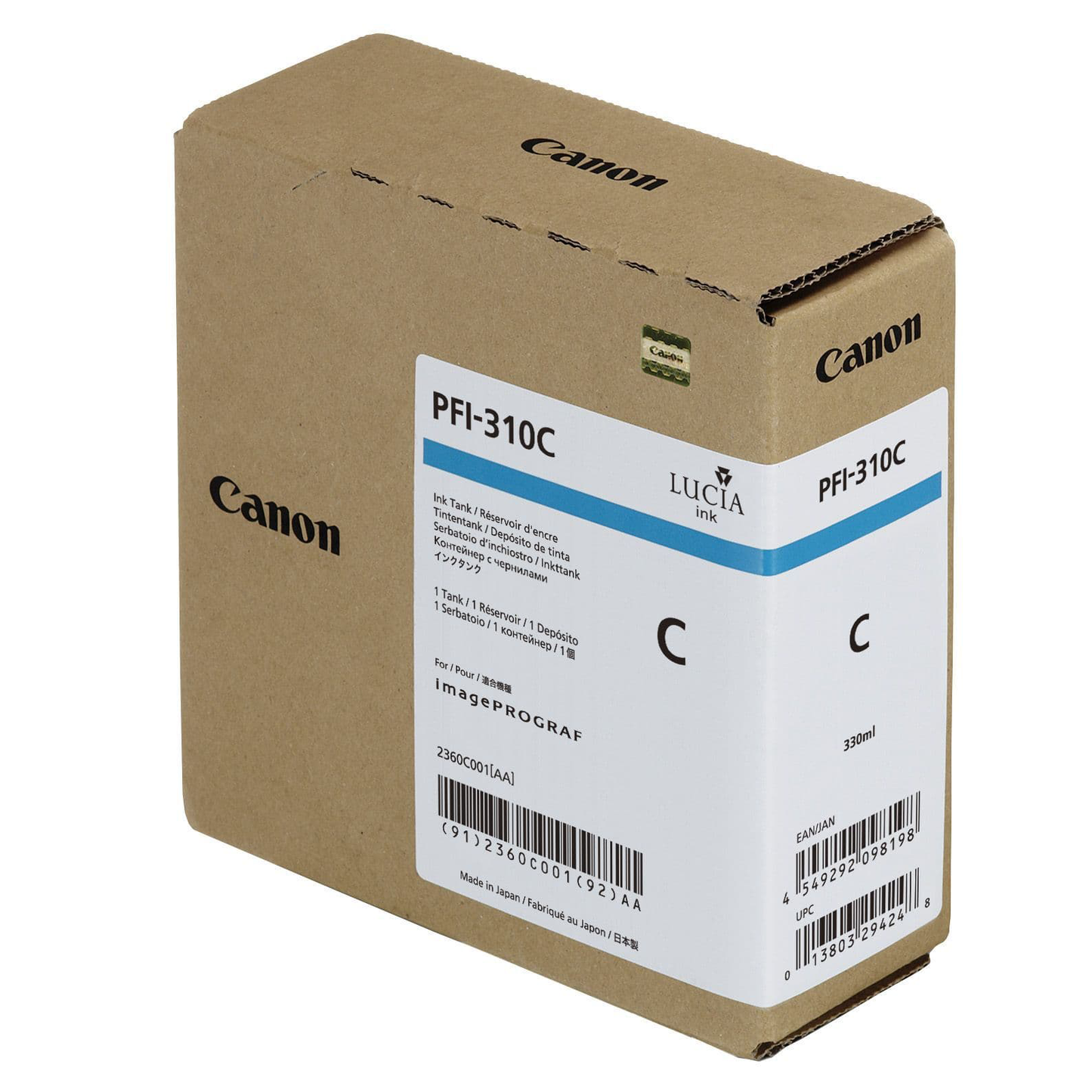 Genuine Canon PFI-310C Cyan Ink Cartridge