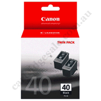 Genuine Canon PG40 FINE Black Ink Cartridge - Twin Pack