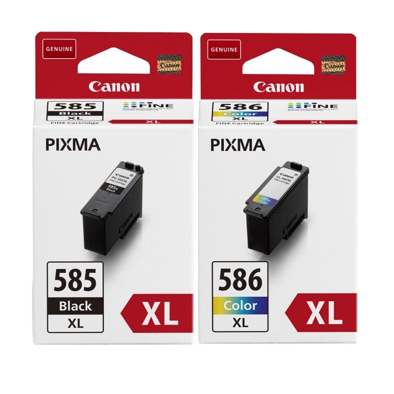 Genuine Canon PG585XL CL586XL High Yield Ink Combo Pack