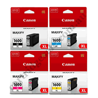 A Set Genuine Canon PGI1600XL B/C/M/Y Ink Cartridges