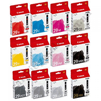 A Set of 12 Genuine Canon PGI29 Ink Cartridges