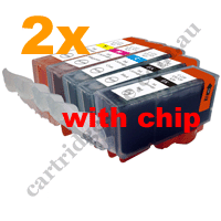 Any 10 Compatible Canon PGI520BK CLI521BK/C/M/Y Ink Cartridges